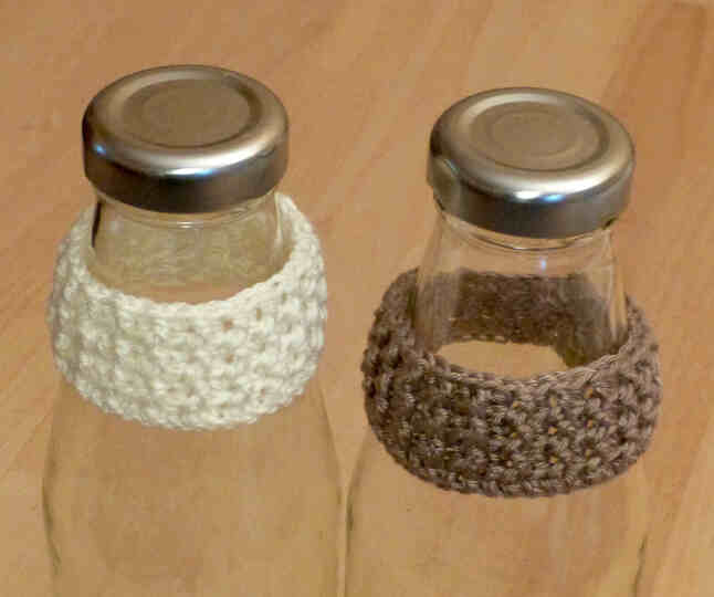 Häkelanleitung Tropfenfänger für Flaschen: "Loop-Schal" und "Halstuch"