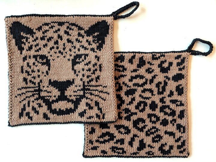 SET Leo Love - Schal / Mütze / Stirnband / Topflappen - DF Strickanleitung