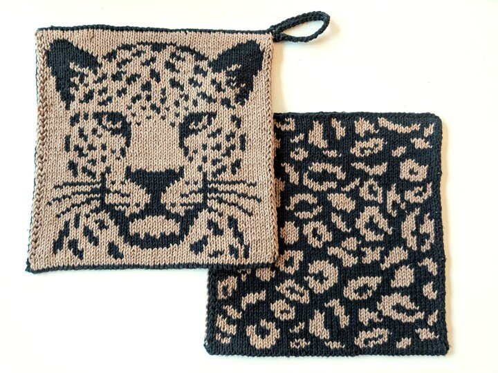 SET Leo Love - Schal / Mütze / Stirnband / Topflappen - DF Strickanleitung