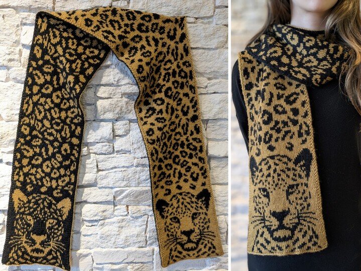 SET Leo Love - Schal / Mütze / Stirnband / Topflappen - DF Strickanleitung