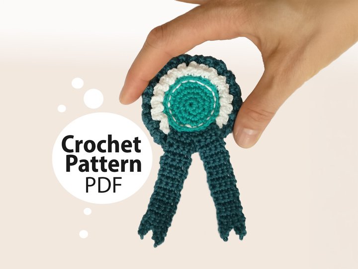 Häkelanleitung Tunierschleife Hobby Horse, DIY Anleitung Rosette Spielpferd