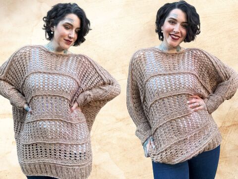 Häkelanleitung Fledermauspulli "GLAMOUR COFFEEGIRL"