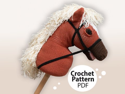 Hobby Horse Crochet Pattern, Hobby Horse with Blaze, DIY Crochet Pony