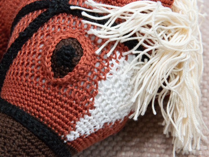 Hobby Horse Häkelanleitung, Anleitung Steckenpferd mit Blesse zum häkeln