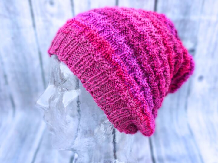 Basketweave Hat, beanie, reversible, knitting pattern