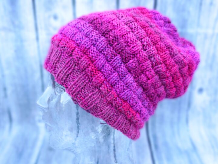 Basketweave Mütze, Beanie, Wendemütze, Korbflechtmuster, Strickanleitung