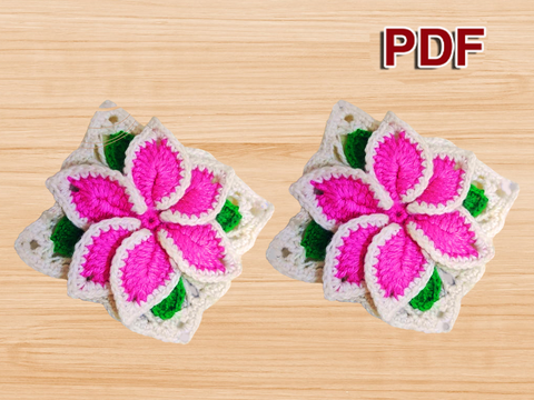 3D Blumen Quadrat-Motiv PDF + Video-Tutorial – Video nur auf Englisch
