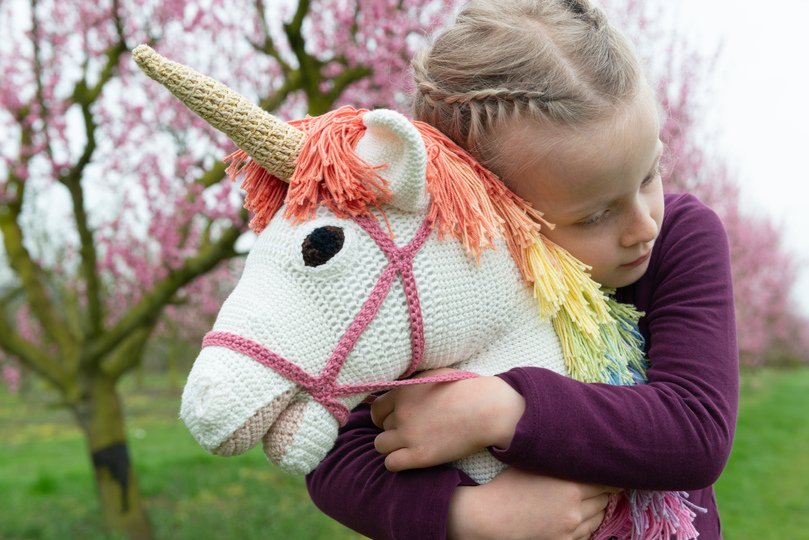 Häkelaleitung Zaumzeug Trense inklusive Mundstück & Zügel für Hobby Horse