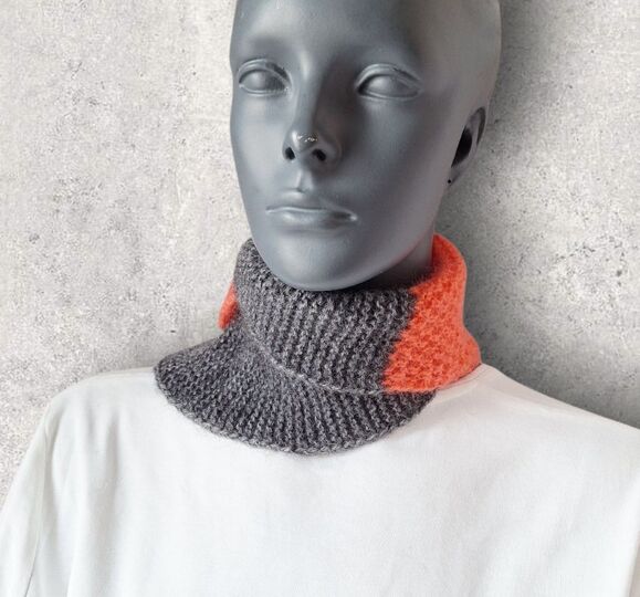 Strickanleitung Schalkragen, Neckwarmer, Kragenschal, Halssocke,   #345