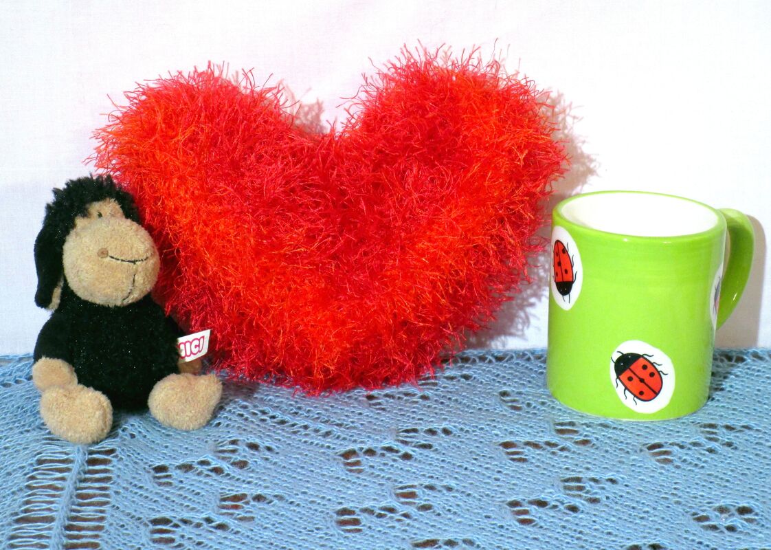 With Love, heart, pillow, many sizes, knitting pattern - Image 3