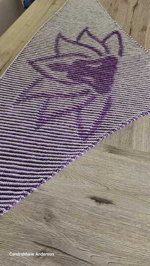 Buddha, Schattenstricken, Illusionsstricken, Motivtuch