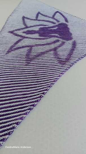 Buddha, Schattenstricken, Illusionsstricken, Motivtuch