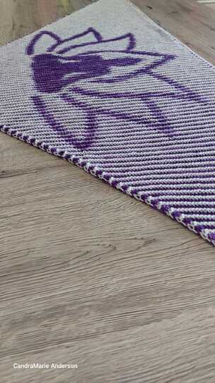 Buddha, Schattenstricken, Illusionsstricken, Motivtuch