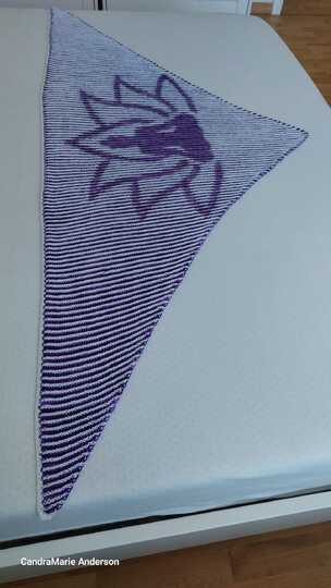 Buddha – Shadow Knitting – Illusion Knitting – Motif Shawl