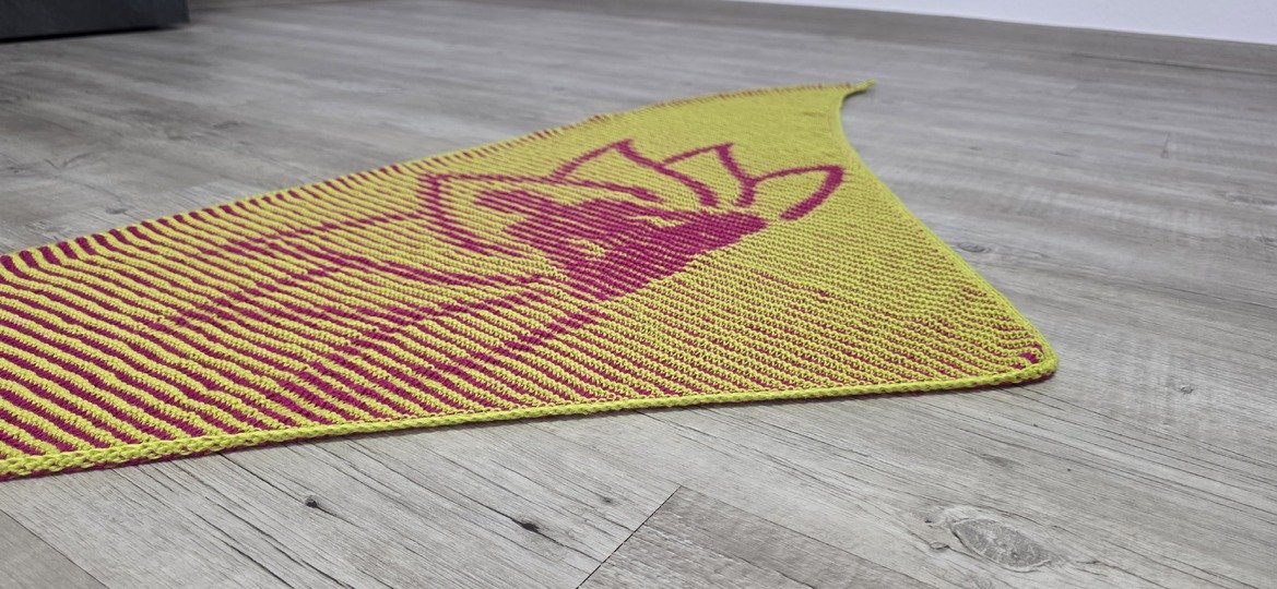 Buddha – Shadow Knitting – Illusion Knitting – Motif Shawl