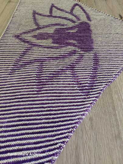 Buddha – Shadow Knitting – Illusion Knitting – Motif Shawl