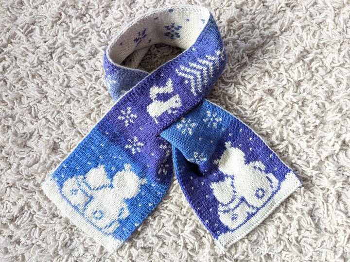 Steckschal "Wintertraum" - Doubleface Strickanleitung