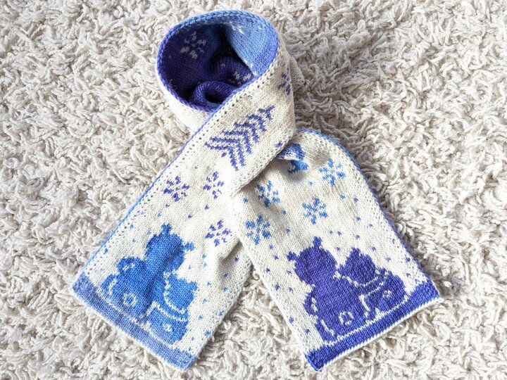 Steckschal "Wintertraum" - Doubleface Strickanleitung