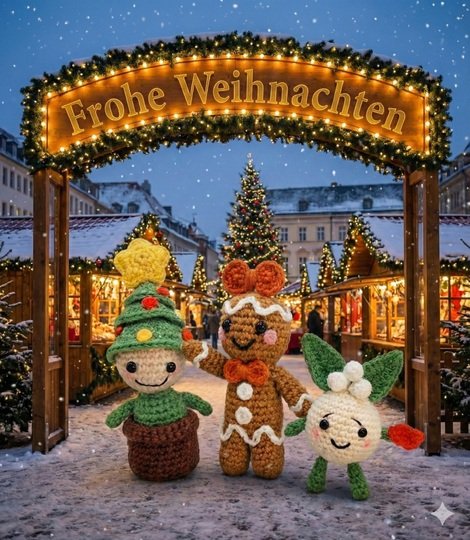 Trio Häkelanleitung Krümelchen Keks, Tiny Tannenbaum und MIsty- Mistelzweig