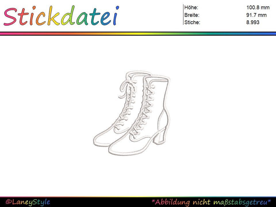 Stickdatei Gardeschuhe - Gardetanz (Groß)