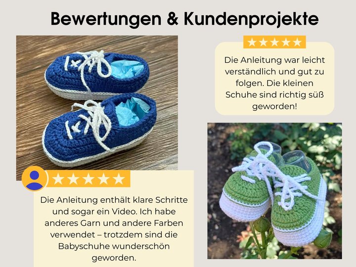 Crochet Baby Shoes Pattern – Low-Cut Baby Booties – 4 Sizes