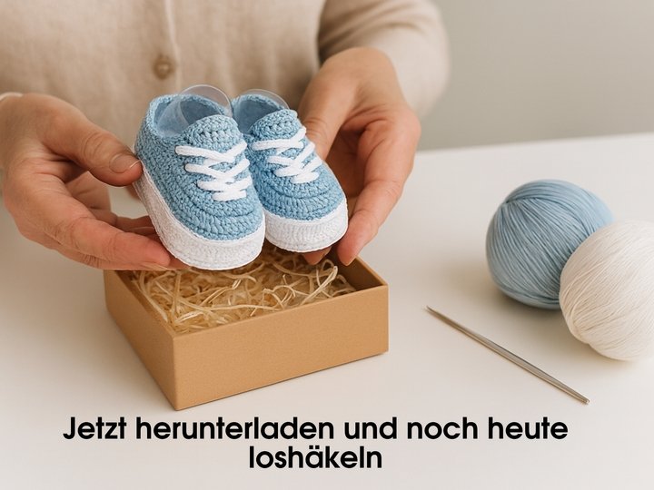 Crochet Baby Shoes Pattern – Low-Cut Baby Booties – 4 Sizes