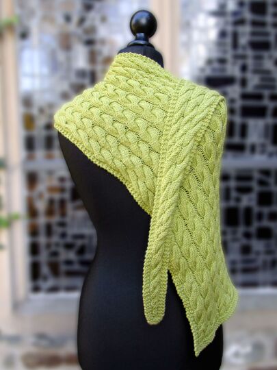 Lebenswege - Paths of Life, Cable Pattern Shawl