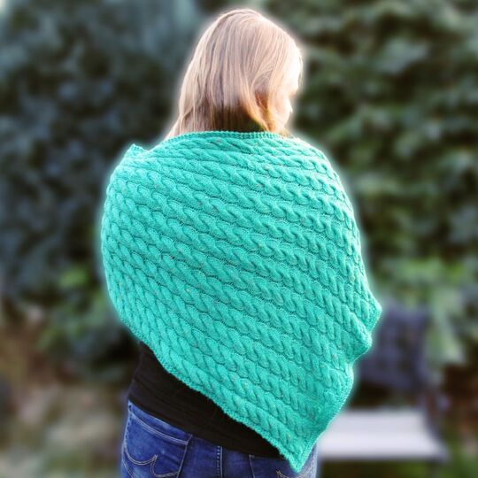 Lebenswege - Paths of Life, Cable Pattern Shawl