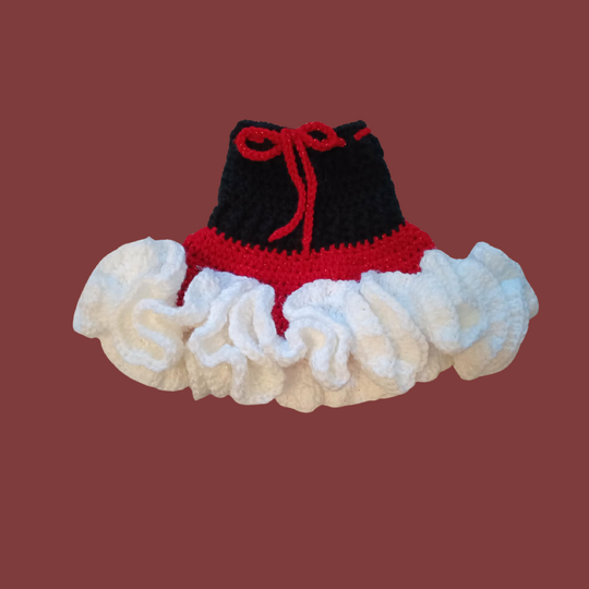 Crochet Christmas Outfit Pattern – Newborn Dress, Hat & Booties (PDF)