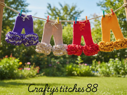 Big Ruffles Baby Pants Crochet Pattern | Easy to Follow | Newborn to 12 Mon