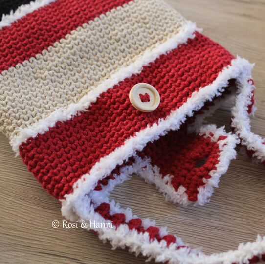 Häkelanleitung Tasche Weihnachtsmann