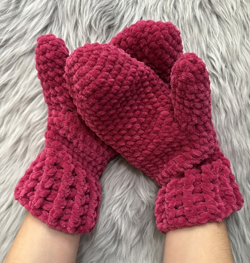 Handschuhe Damen Chenille