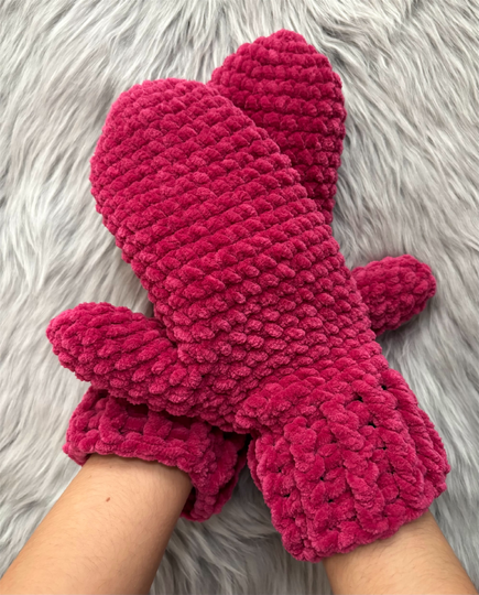 Handschuhe Damen Chenille