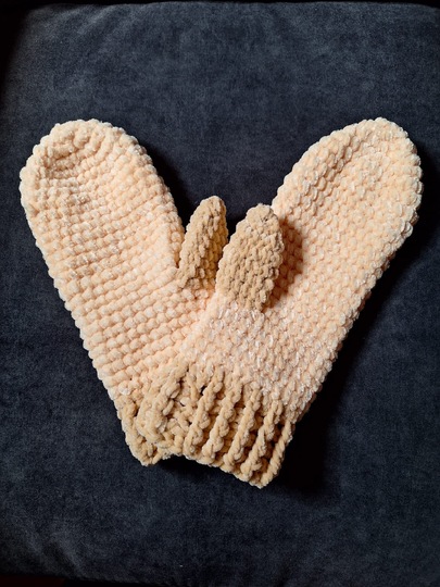 Handschuhe Damen Chenille