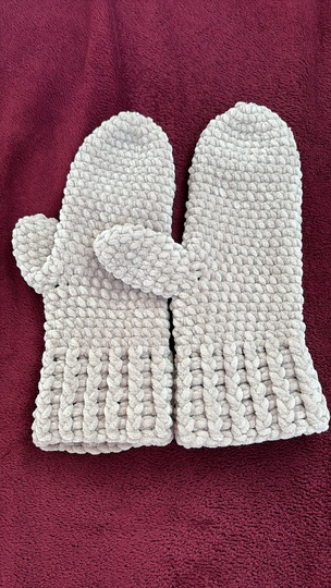 Handschuhe Damen Chenille