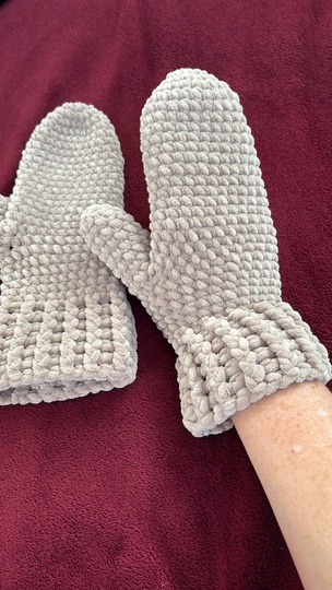 Handschuhe Damen Chenille