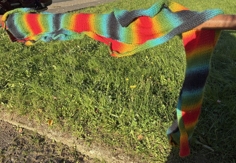 Rainbow Schal mit Ecken