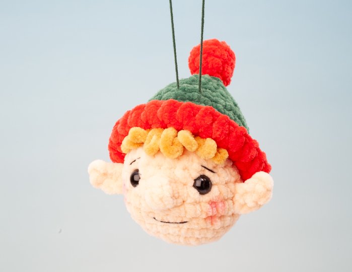 Crochet Christmas Ornaments Pattern Set – Santa Claus, Elf & Snowman