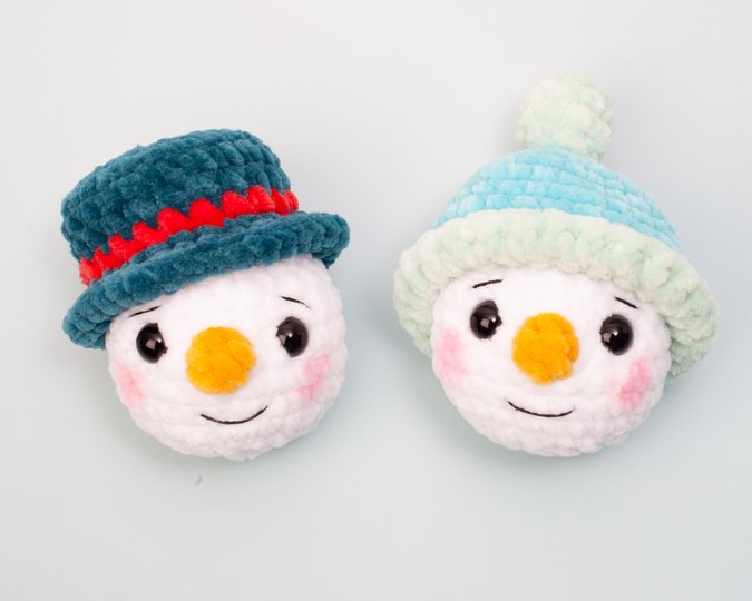 Crochet Christmas Ornaments Pattern Set – Santa Claus, Elf & Snowman