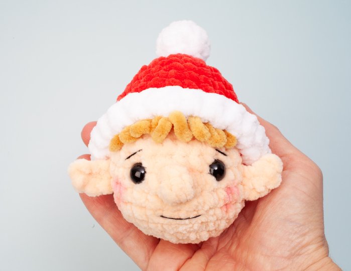 Crochet Christmas Ornaments Pattern Set – Santa Claus, Elf & Snowman