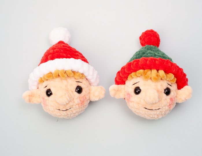 Crochet Christmas Ornaments Pattern Set – Santa Claus, Elf & Snowman