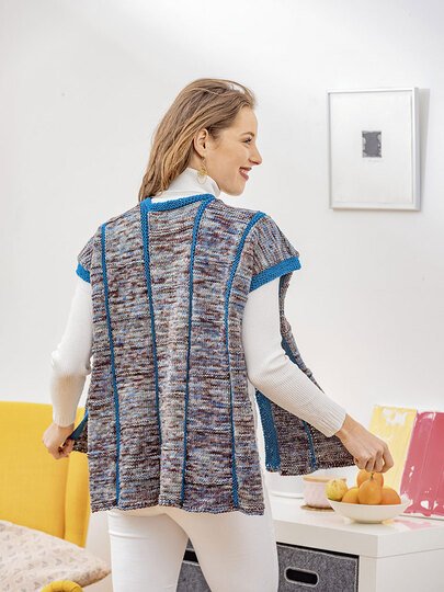 Weste, Patchwork- Patchwork Stricken