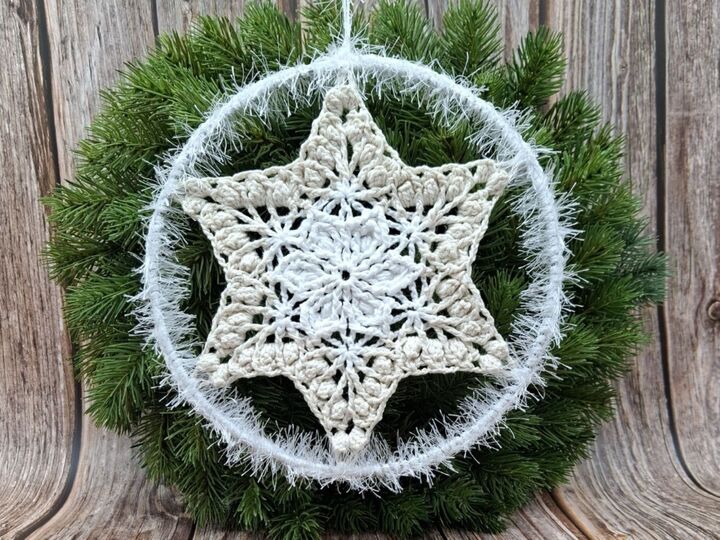 Häkelanleitung 3D-Stern , Fensterschmuck, Dekoration, Mandala