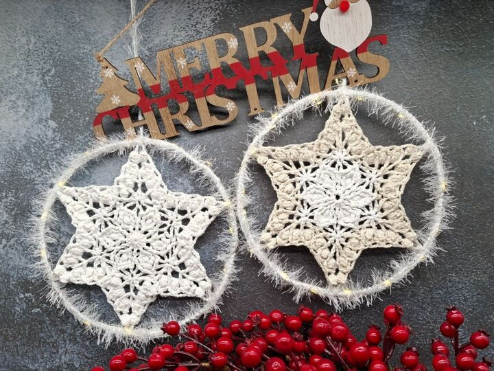 Häkelanleitung 3D-Stern , Fensterschmuck, Dekoration, Mandala