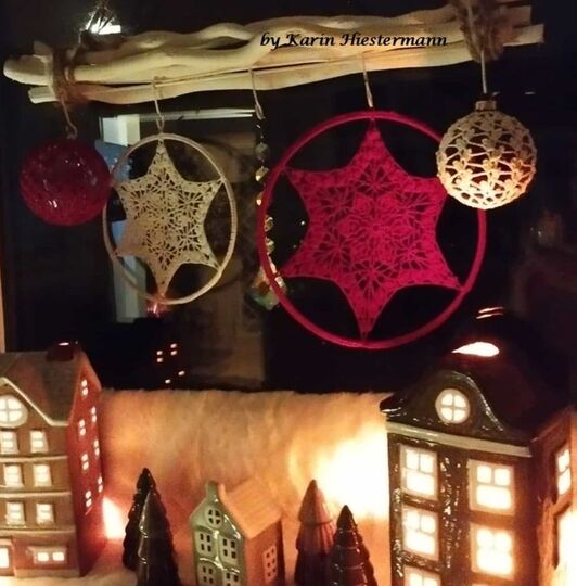 Häkelanleitung 3D-Stern , Fensterschmuck, Dekoration, Mandala