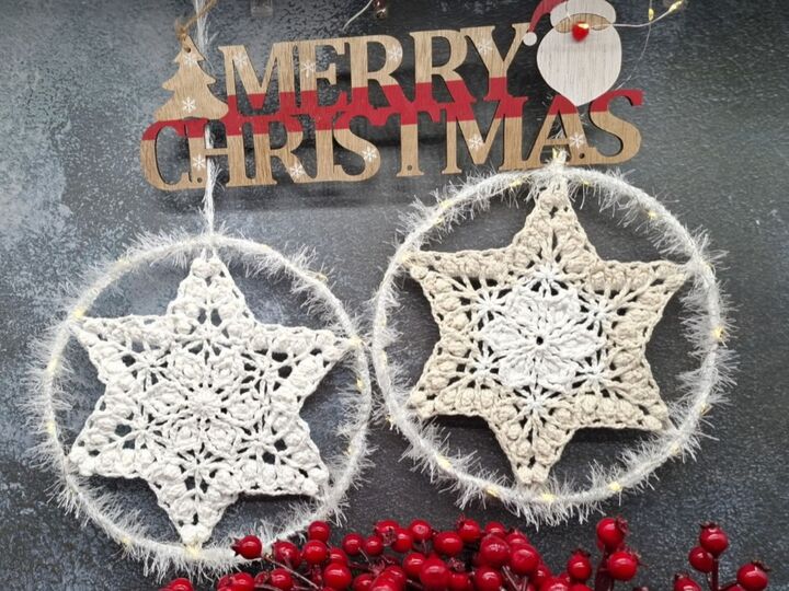 Häkelanleitung 3D-Stern , Fensterschmuck, Dekoration, Mandala