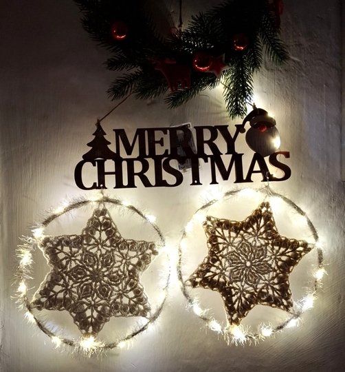 Häkelanleitung 3D-Stern , Fensterschmuck, Dekoration, Mandala