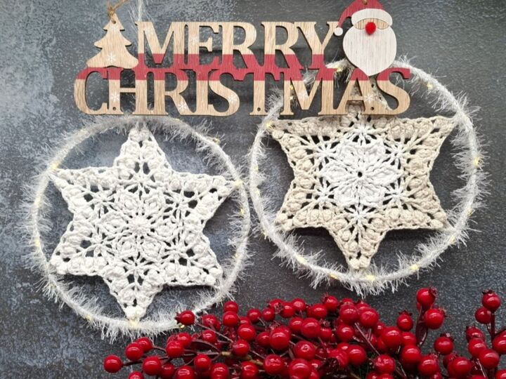 Häkelanleitung 3D-Stern , Fensterschmuck, Dekoration, Mandala