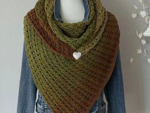 Häkelanleitung symmetrisches und asymmetrisches Tuch Kowi