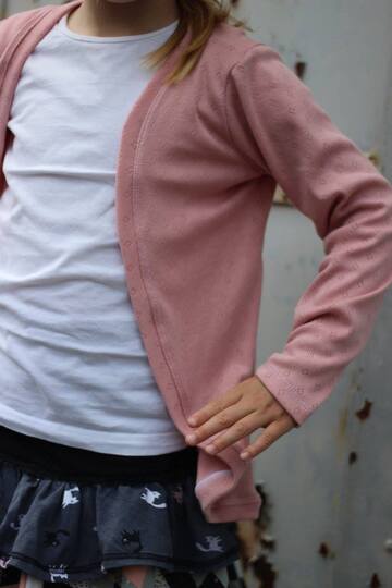 Schnittmuster Kinder Cardigan – Größe 74 bis 146 - Raffärmel & Kapuze